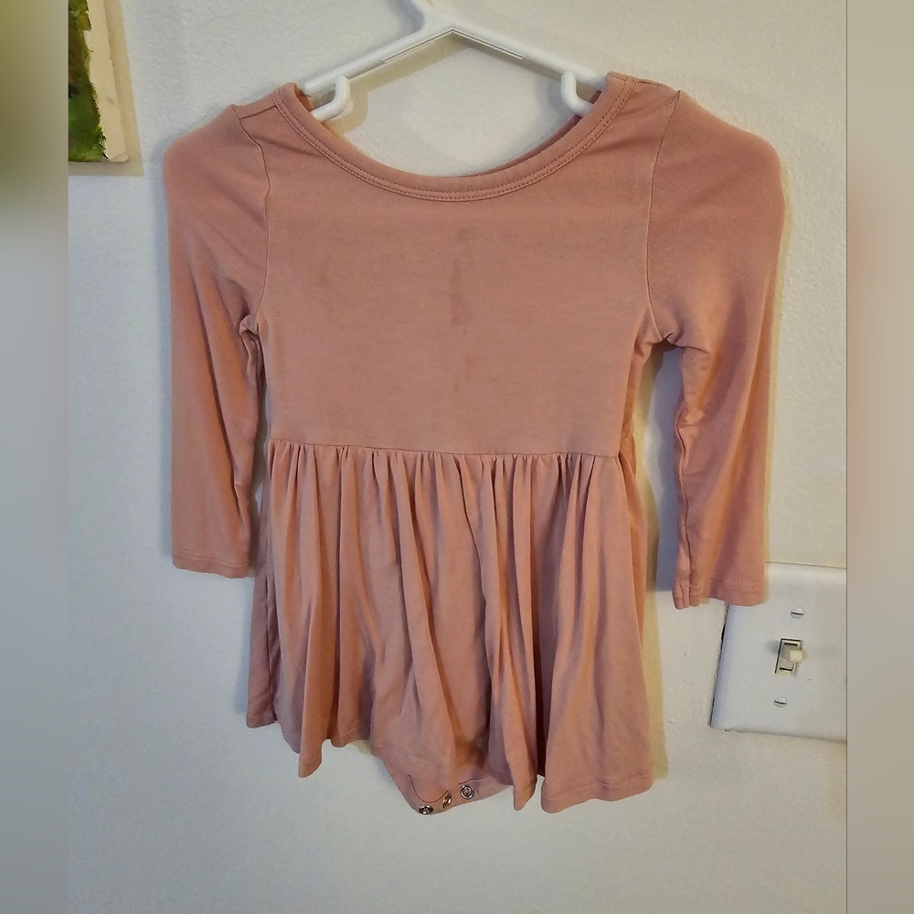 Little Sleepies Mauve Blush Twirl Dress with Bodysuit